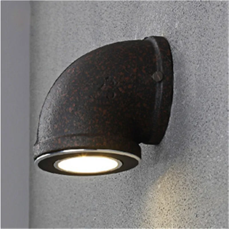 Итальянский дизайн Трубная настенная лампа Американская страна кованое железо