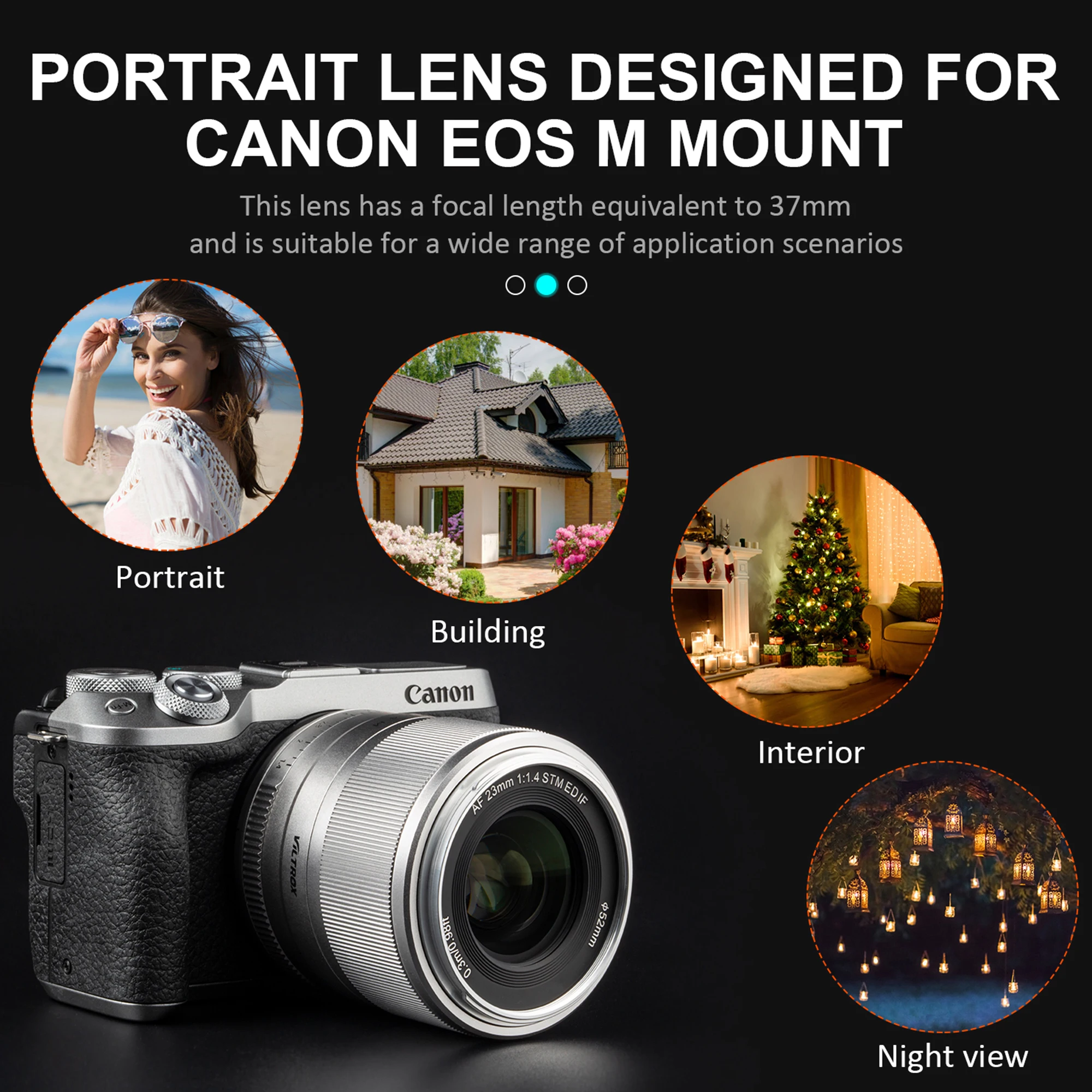 Viltrox 23mm F1.4 STM EF M Auto Focus Cameras Lens Large Aperture Portrait APS-C for Canon EOS Lenses Mark II M3 | Электроника