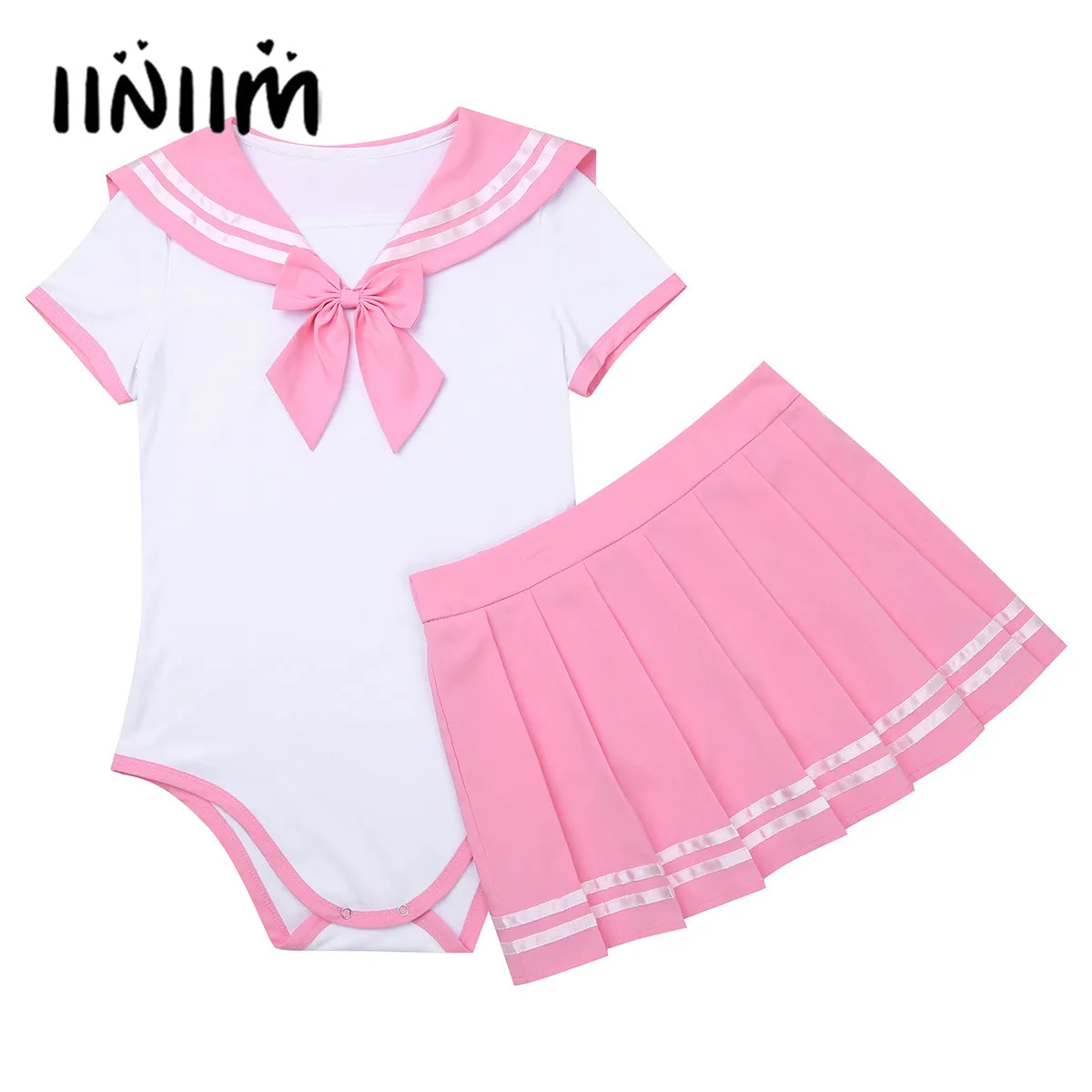 Женский комбинезон с коротким рукавом и мини-юбкой на молнии | Тематическая