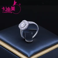 cadermay sterling silver 925 1ct moissanite diamond women finger ring band for girls full gemstones style