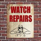 Винтажный постер для ремонта часов, металлический плакат с жестяным знаком для ремонта часов