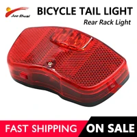 bright night safe rear light for bicycle aa battery power supply rack carrier taillight red led lamp bike accessories cycling