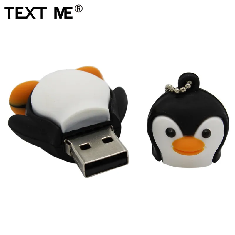USB-флеш-накопитель TEXT ME в виде мультяшного животного милый пингвин usb 2 0 4 ГБ 8 16 32 64 |