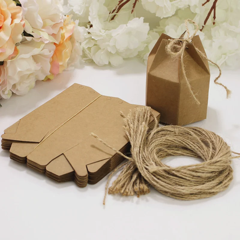 Подарочная коробка из крафт бумаги для свадьбы конфетные коробки торта