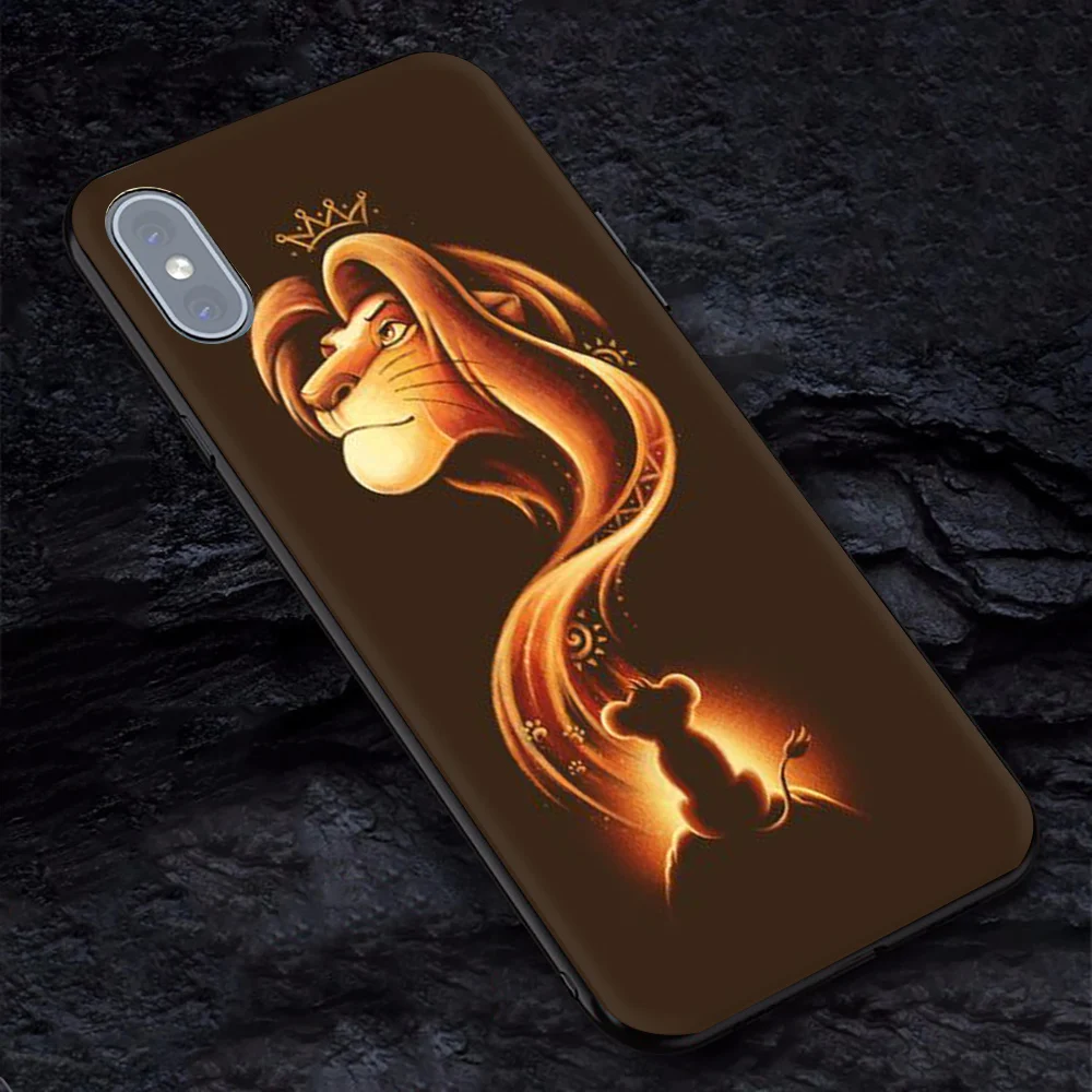 Le roi lion чехол для iphone 7 plus Мягкий ТПУ чехол для телефона iphone 6 7 6s 7 plus X XR XS MAX Lion King nala simba timon coque