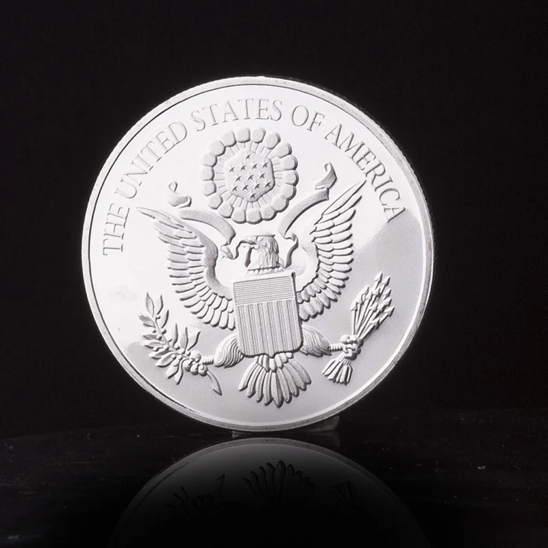 Американская монета с изображением орла Liberty Посеребренная памятная 40 мм x 3