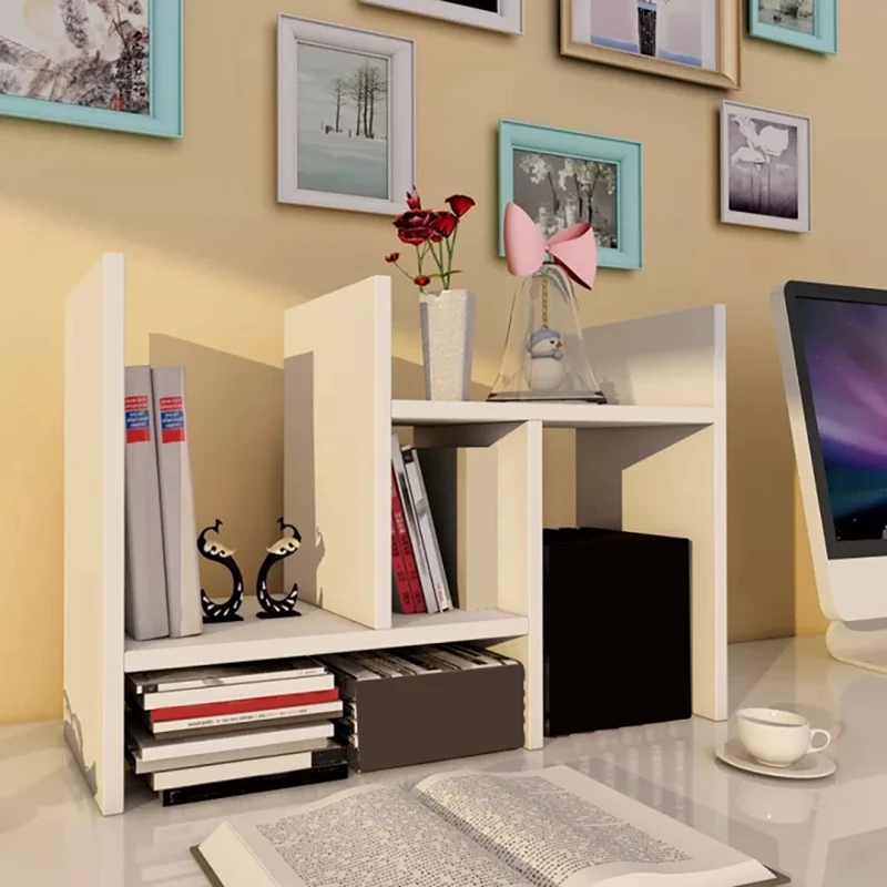 

Quality Multipurpose Table Top Rack Tabletop Book Rack Adjustable Wood Display Desk Shelf Desktop Shelf Counter Organise