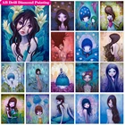 Квадратнаякруглая цветная алмазная живопись AB вышивка стразами девушка наборы абстрактная Алмазная мозаика домашний декор Мультяшные подарки