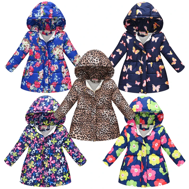 Куртка для девочек на осень-зиму теплая утепленная куртка с капюшоном подростков