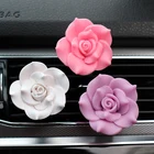 Камелия 3D цветочное украшение для автомобиля Арома-диффузор ароматизатор в автомобиле парфюм Vent клип украшения автомобильные аксессуары для девушек леди