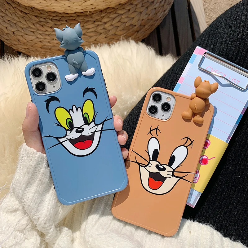 3D милый мультяшный Кот для iPhone 11 pro max чехол 7 8 Plus X XS iphone XR силиконовый аксессуары ca