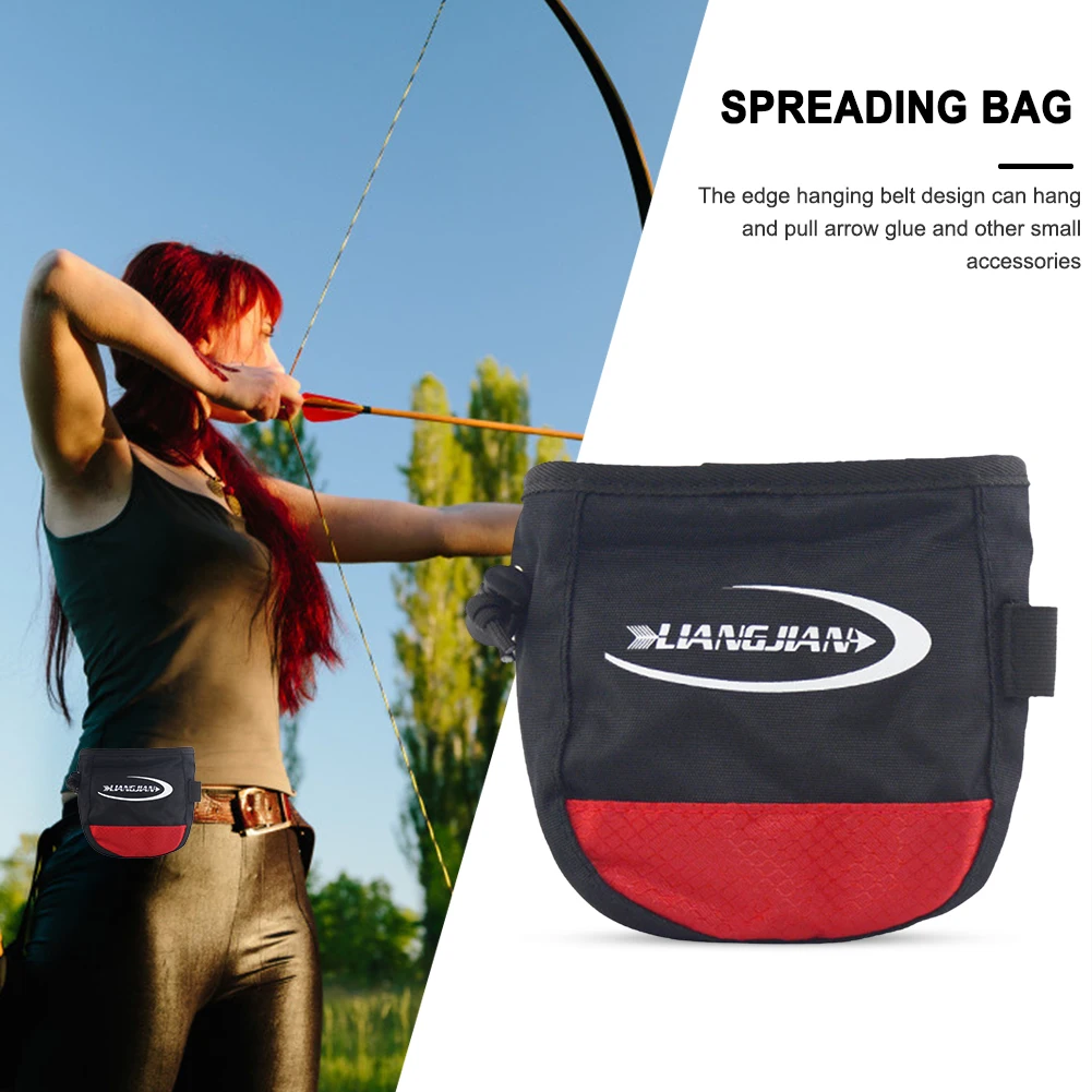 Portable Canvas Archery Bow Release Bag Quiver Adjustable Caliper Pouch Arrow Waist Storage Pocket for Hunting Shoot | Спорт и