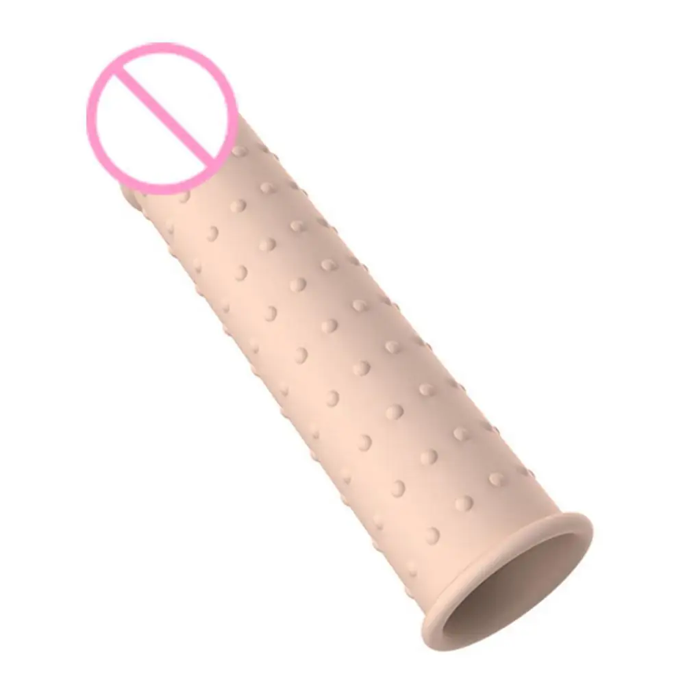 Соло Многоразовые Силиконовые презервативов со стержнем в крапинку для полового