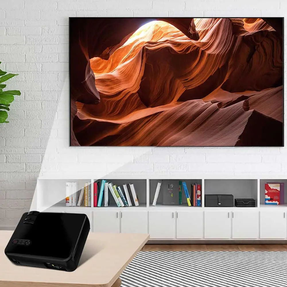 Настоящий ТВ 3306 Full HD 1080P проектор Поддержка 4K Android 10 0 WiFi Bluetooth 6800 люмен смартфон