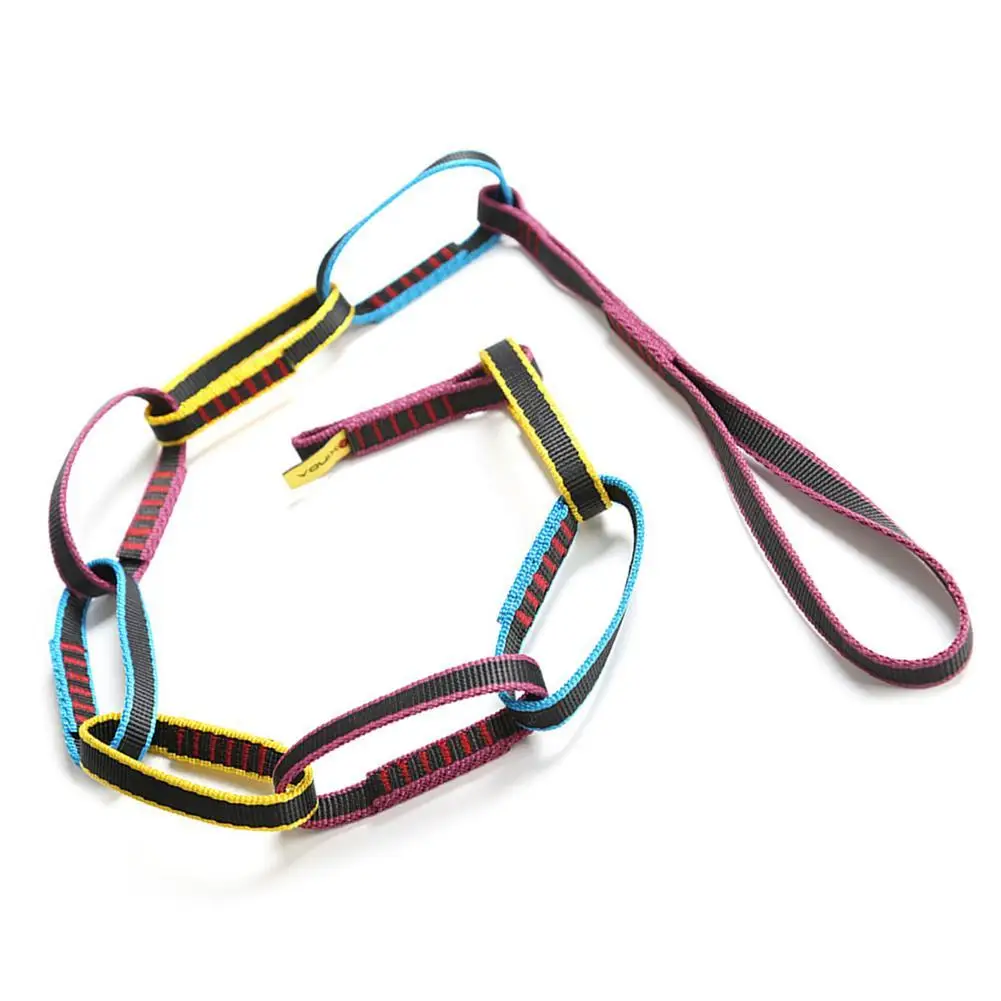 

Outdoor Caving Rock Climbing Ring Rope Mountaineering Equipment Downhill Flat Ring Sling Anti-Wear Nylon Chain Rope Tool