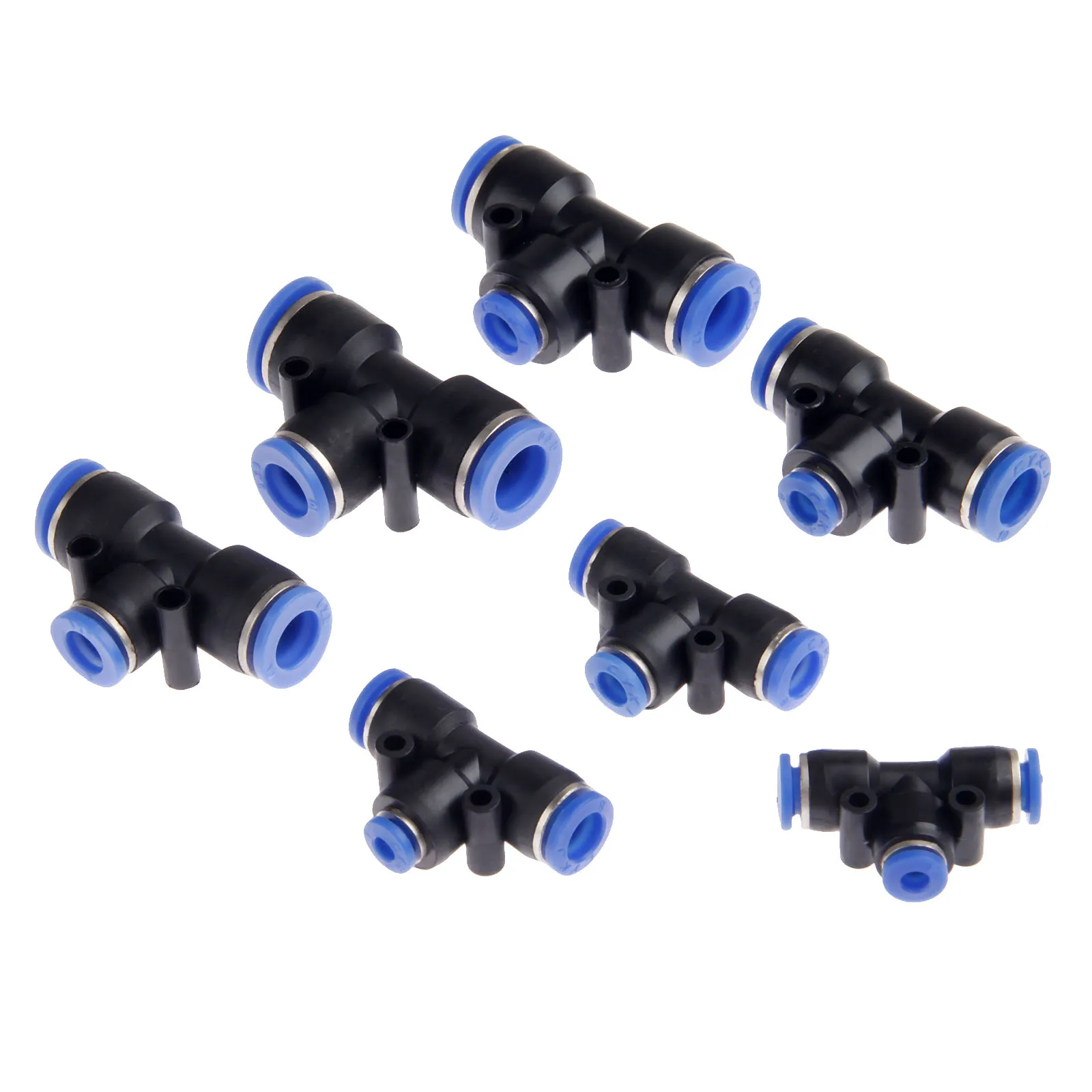 5 шт. 3 полосный Т образный тройник пневматический редуктор 6 4/8 6/10 8/12 10 мм OD шланг