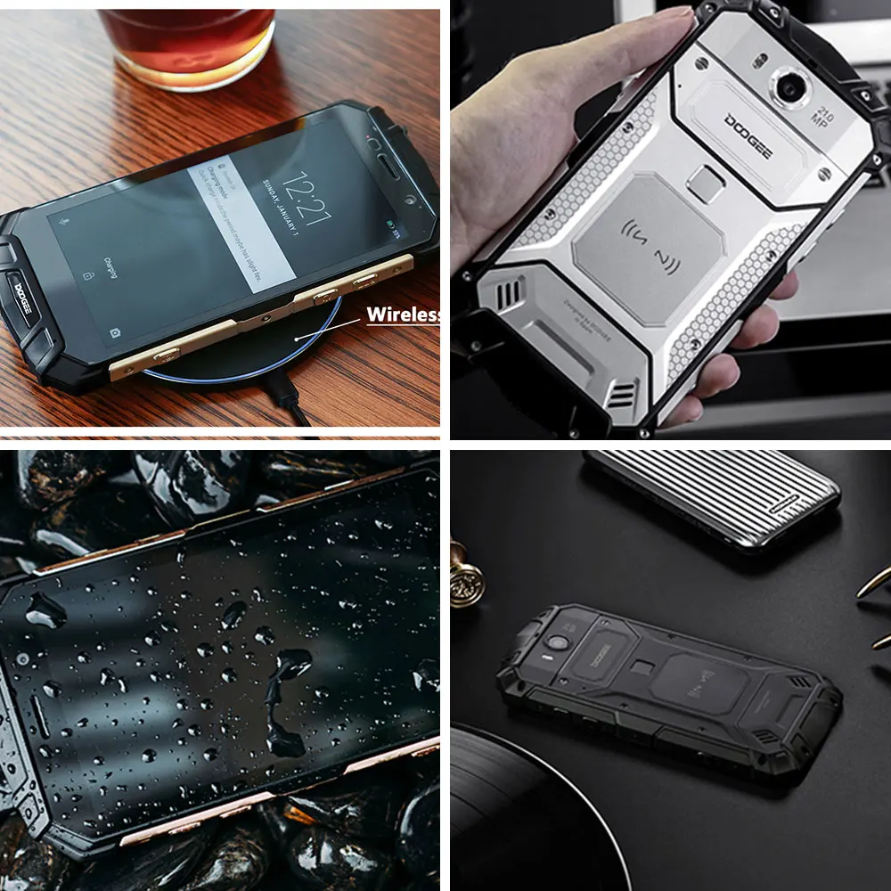 DOOGEE S60 Lite IP68 беспроводной зарядный смартфон 5580 мАч 12V2A Быстрая зарядка 16.0MP 5,2 ''FHD MTK6750T Восьмиядерный 4 Гб ram 32 Гб rom