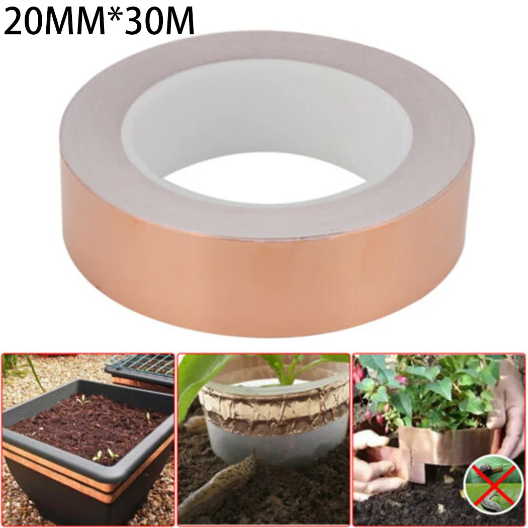 Одноклейкие проводящие медные ленты 20 мм * 30 м из фольги репелленты для гитары