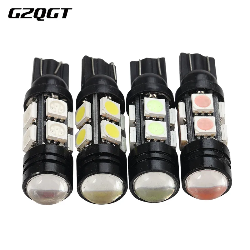 10 шт. 1 5 Вт светодиодные линзы T10 5050 8 SMD лампы W5W автомобильный индикатор