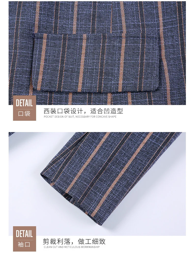 

Stripe Blazer Women 2021 Elegant Plus Size One Button Blazer Female Outerwear Blazer Formal Suits Autumn Winter 2021