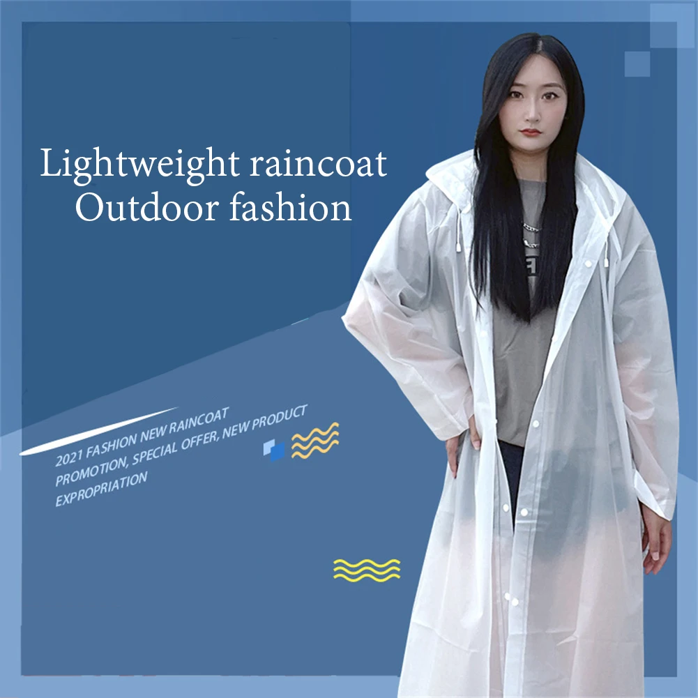 Простой и модный толстый дождевик из ЭВА для взрослых мужчин женщин цветной