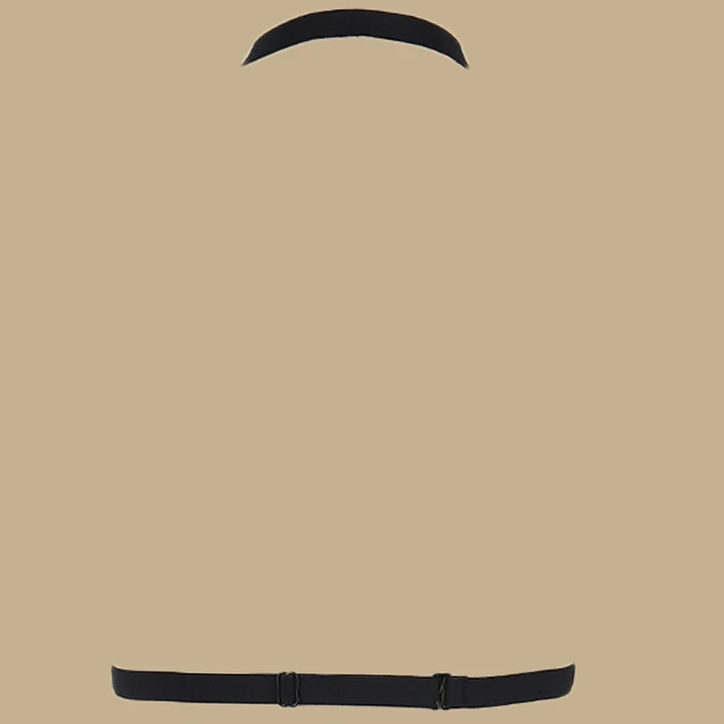 Черный с открытой грудью готический бюстгальтер ремня через одно плечо панк