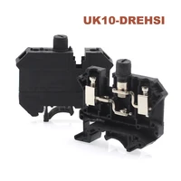 2pcs uk10 drehsi din rail screw clamp fuse terminal blocks morsettiera electrical wire cable connector terminals seat 800v 10mm%c2%b2