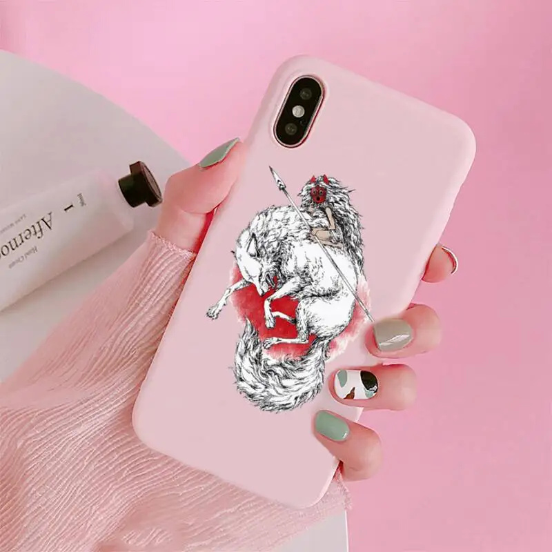 

Princess Mononoke Fantasy Anime Phone Case Candy Color for iPhone 6 7 8 11 12 s mini pro X XS XR MAX Plus