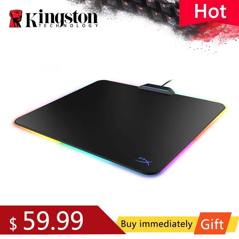 

Новый игровой коврик для мыши Kingston HyperX FURY Ultra RGB, компьютерный креативный коврик, игровой коврик для мыши для киберспорта, игровой коврик для ...