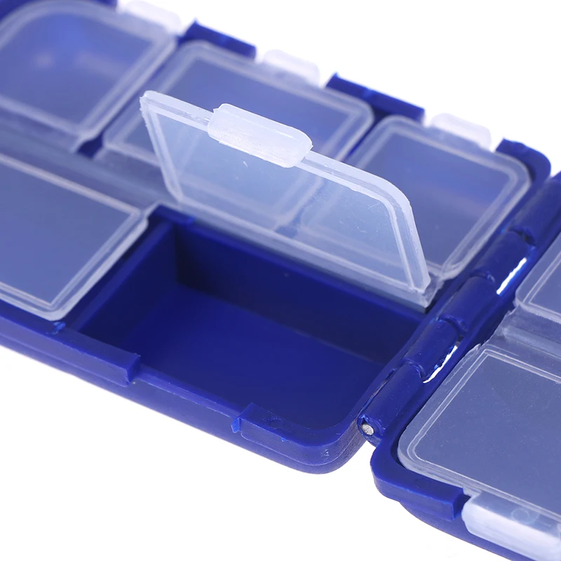 

2 Слои рыболовные приманки рыболовные крючки 10 отсеков ящик для рыболовных снастей Пластик хранения чехол морские рыболовные аксессуары ящ...