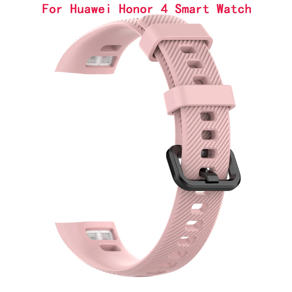 Pink Для huawei Honor 4 ремешок силиконовый браслет ремешок спортивный сменный водонепроницаемый браслет с инструментом для huawei Honor 3 умные часы - Цвет: Pink