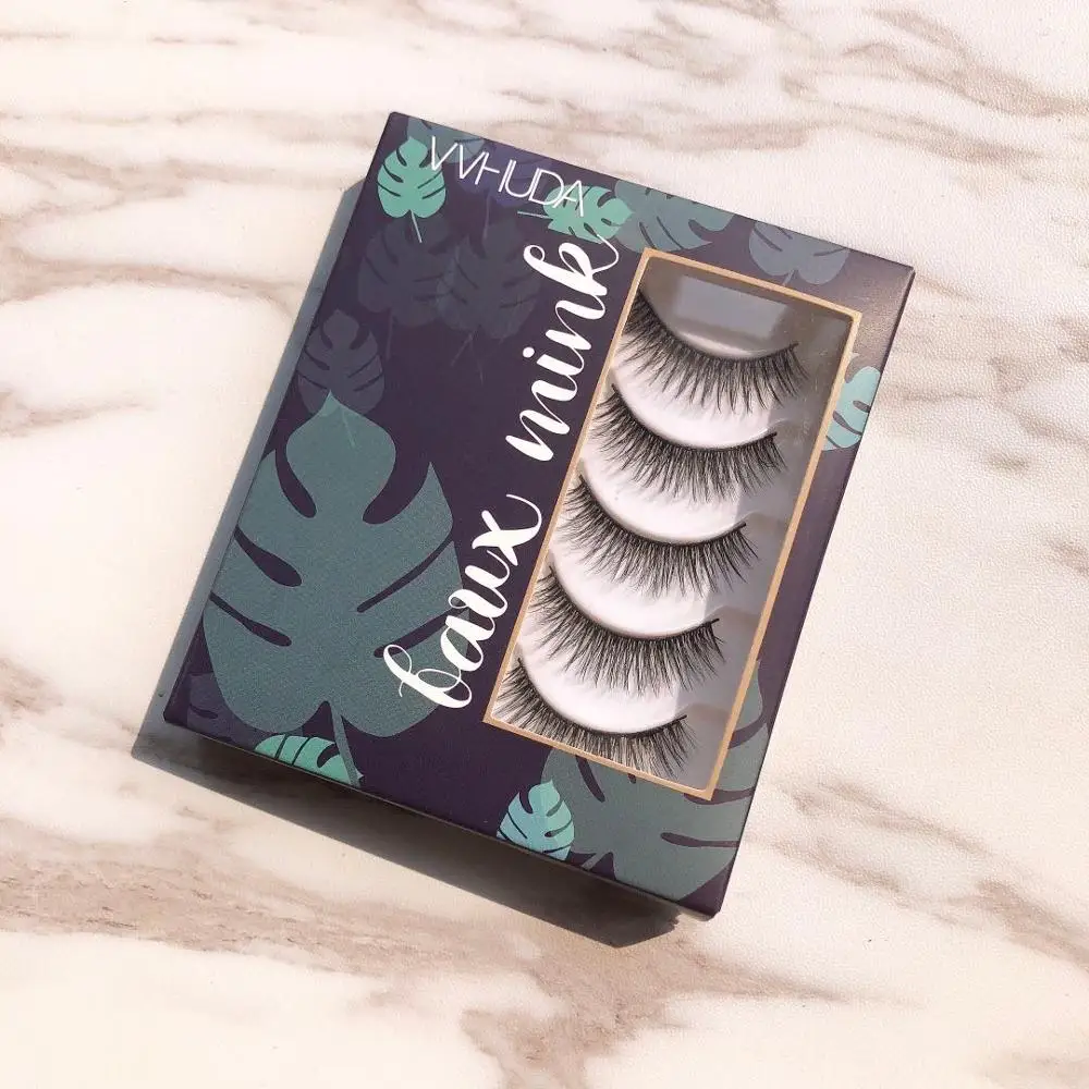 VVHUDA 5 пар поддельная упаковка накладных ресниц набор искусственных ручной работы