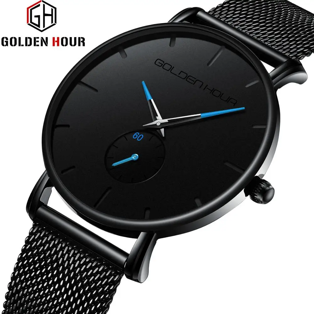 Роскошные мужские часы ведущей марки GOLDENHOUR новый дизайн спортивные наручные