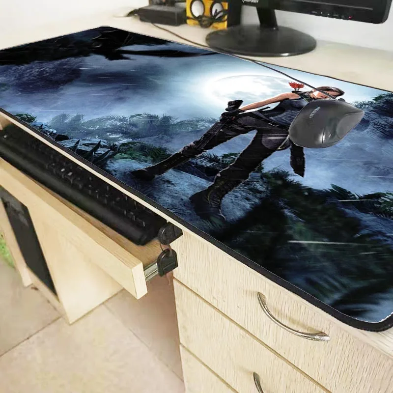 Mairuige Tomb Raider Lock Edge коврик для мыши геймер 900x400 мм игровой коврик для мыши Большой Профессиональный ноутбук аксессуары для ПК коврик для ноутбука