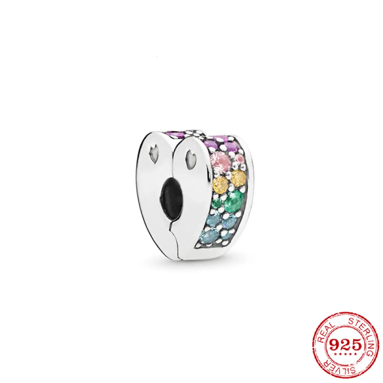 

Cuentas para pulsera de plata de ley 925 con forma de corazn, abalorios para pulsera, joyera