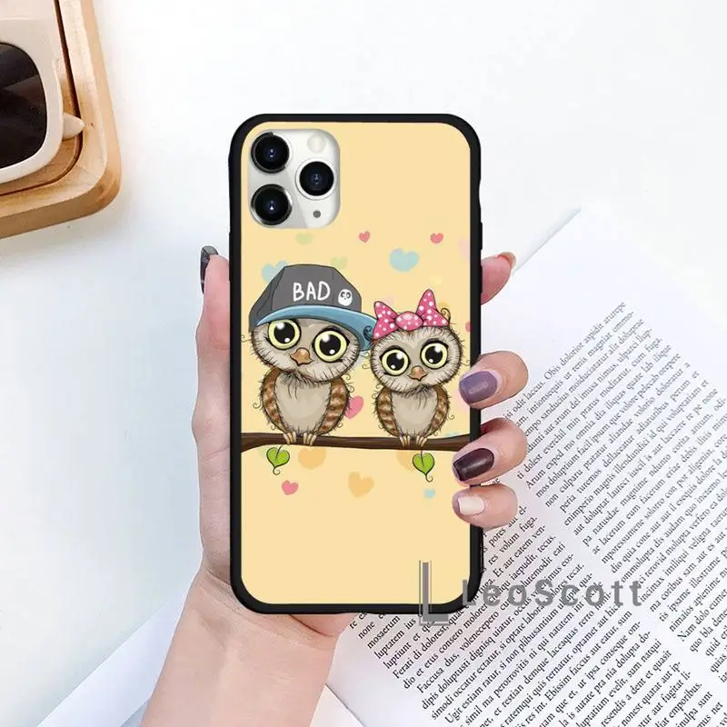 

fashion cartoon owl Phone Case for iPhone 11 12 mini pro XS MAX 8 7 6 6S Plus X 5S SE 2020 XR