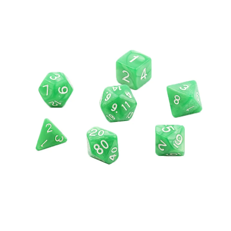 Набор Игральный костей D4 D20 10 Цвета TRPG драконов многосторонний лотереи