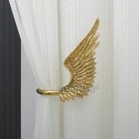 stunning 1pair2pcs brass angel wings curtain hooks all match curtain tie backs copper hanger hooks curtain decor accessories