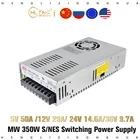 MW 350W импульсный источник питания NESLRSS-350-24V 14.6A  5V 60A  12V 30A  36V 48V DC для шагового двигателя фрезерного станка с ЧПУ