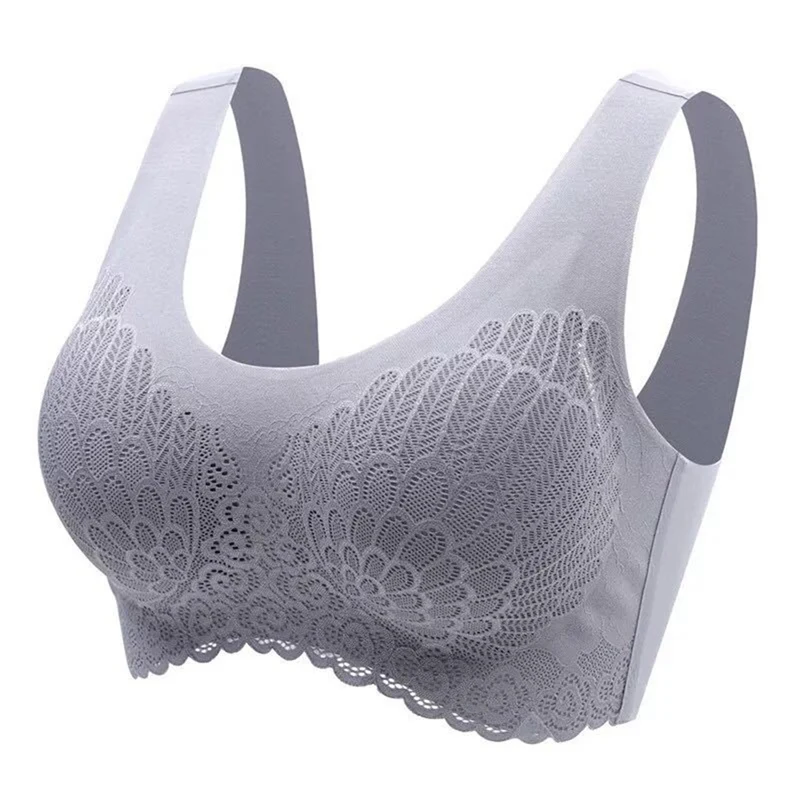 

Sexy Women Lace Bras Push Up Gather Bralette Seamless Bra Wire Free Soutien Gorge Femme Comfort Underwear Solid Color