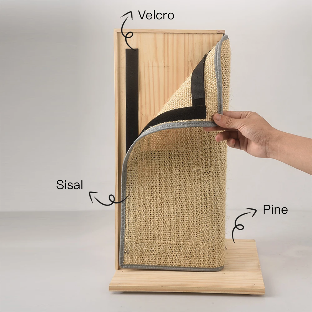 

Hanging Natural Sisal Cat Wall Mounted Scratching Post Scratching Mat Gate Wall Protect Corner with Wall Fixings Pet Supplies