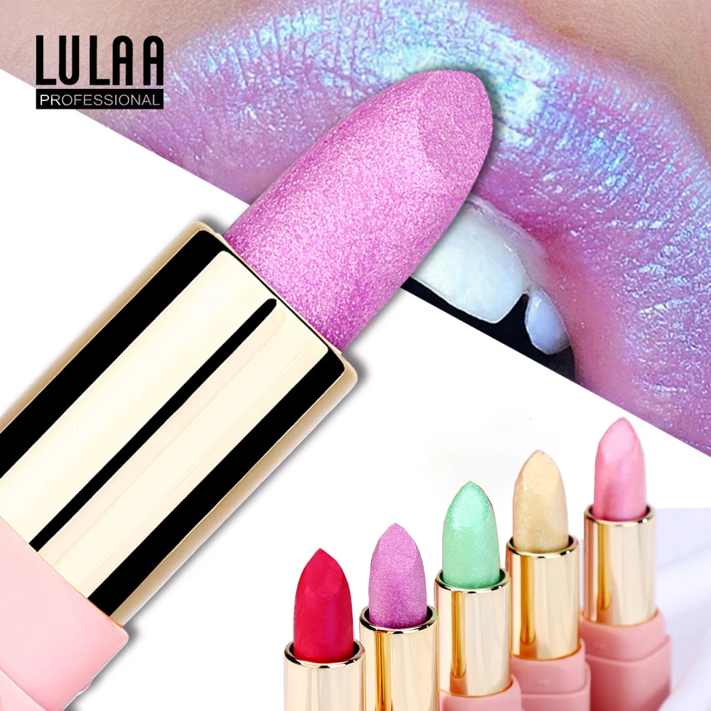 Цветная блестящая металлическая помада LULAA долговечная хайлайтер водостойкая