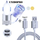 Автомобильное зарядное устройство с двумя USB-портами и кабелем для зарядки и передачи данных USB 3,1 типа C длиной 1 м для Google PIXEL 5 4A 4 4XL 3 3A 2  2 XL