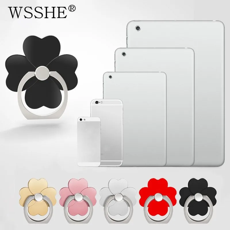 Phone Finger Ring Holder Lucky Clover flower Universal Accessories Grip Desk Stand Mount Mobile Cell sent phone holder | Мобильные