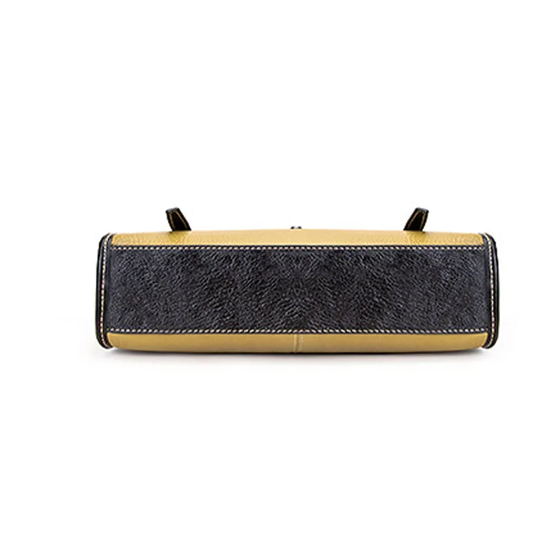 

Leather retro handbags 2020 new first layer cowhide large-capacity portable messenger shoulder all-match color female bag