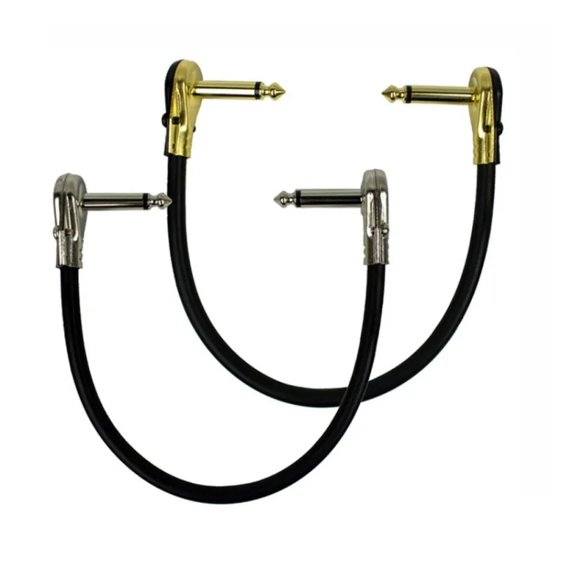 Прямая поставка соединительные кабели для гитары прямоугольный 15 см 1/4 приборные