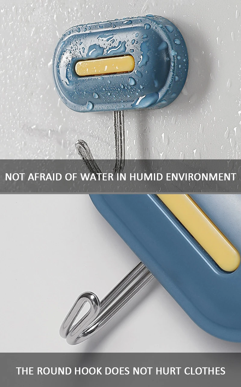 

8pcs Nordic Style Sticky Hook Simple Metal Head Hook Kitchen Bathroom Living Room Hook Multi-purpose Hooks Home Organizor