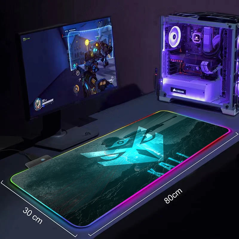 Настольный коврик RGB большой Мышь Pad Тома Клэнси Радуга шесть осада геймера