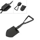 Черная многофункциональная Большая складная лопата из высокоуглеродистой стали для кемпинга и активного отдыха