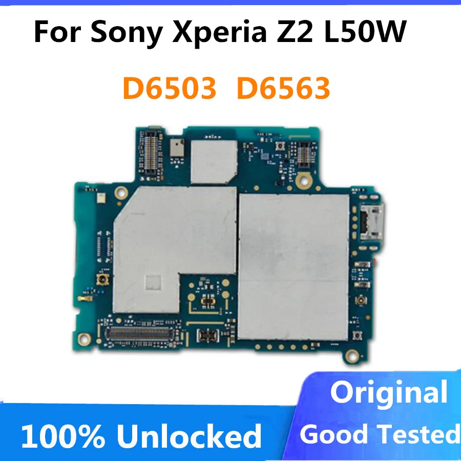 100% оригинальная разблокированная материнская плата для Sony Xperia Z2 L50W D6503 D6563 16 ГБ